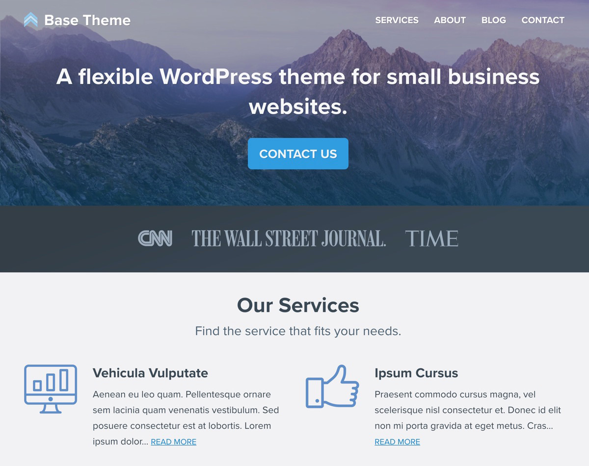 Base WordPress Theme – Clay Teller Web Design